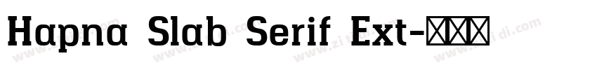 Hapna Slab Serif Ext字体转换